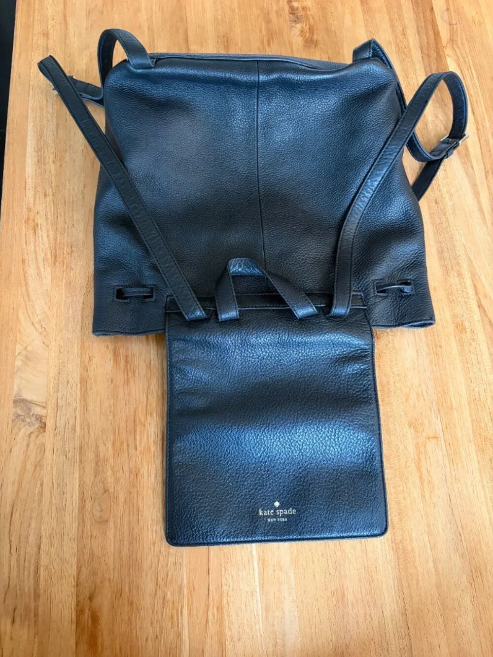 Kate Spade Pebbled Leather Backpack with tassles